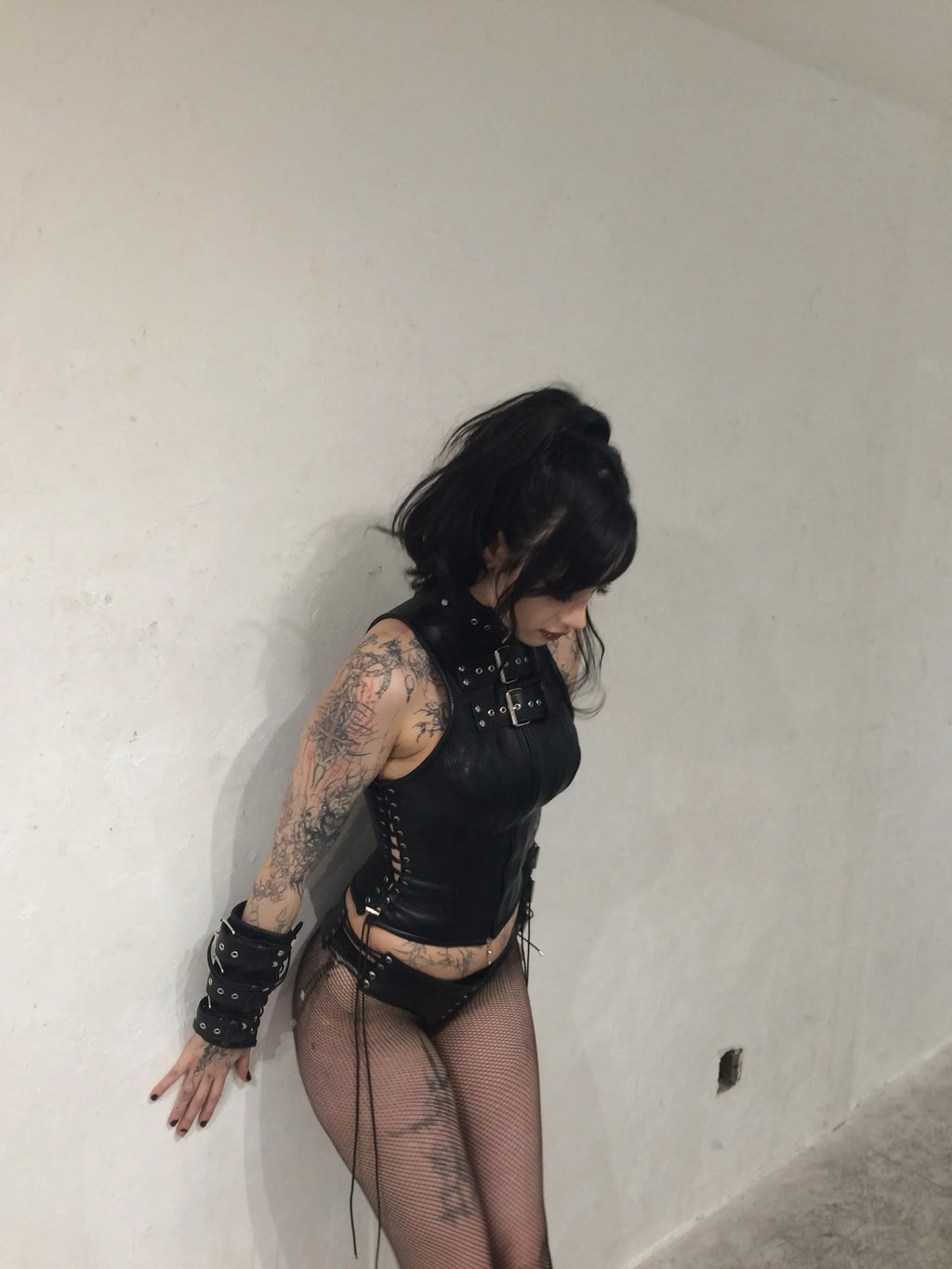 Lace-Up Buckle Vest
