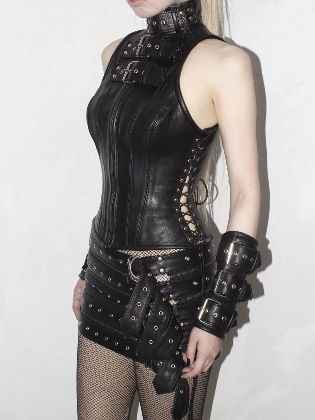 Lace-Up Buckle Vest