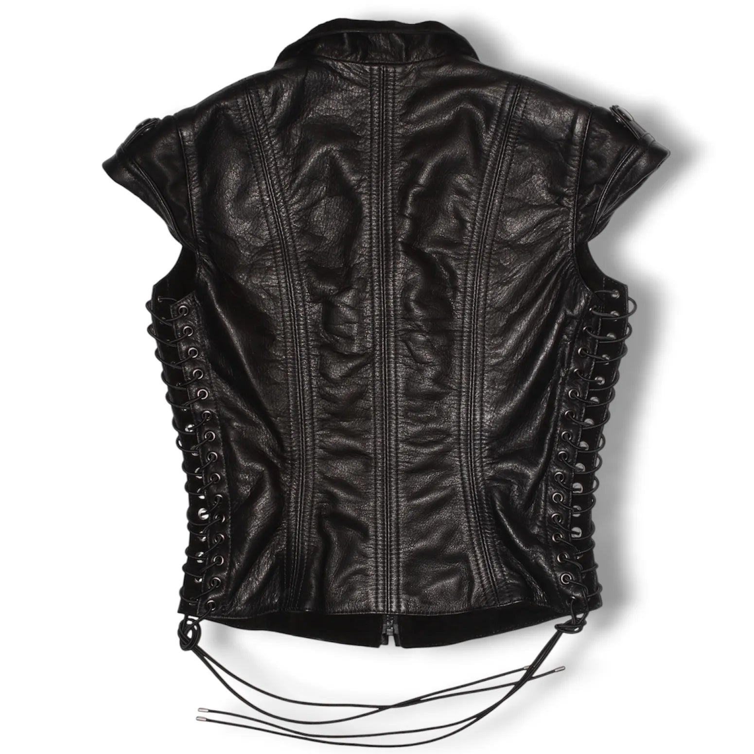 Lace-Up Leather Shirt